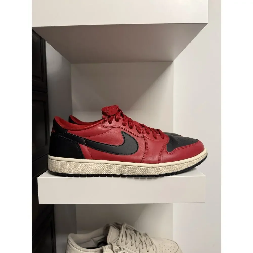 2015 Air Jordan 1 Low OG Gym Red Black Euro Exclusive 705329-601 Size 13